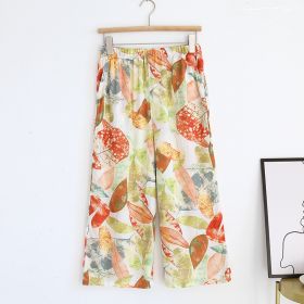 Loose Casual Household Pants For Women (Option: Leaf-M)