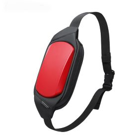 Fashion Simple Waterproof Messenger Belt Bag (Color: Red)