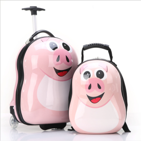 Trolley School Bag (Option: Pig)