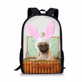 Pug children's backpack Pug primary school backpack (Option: 5Style)