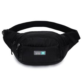 Sports And Leisure Shoulder Bag Oxford Cloth Waterproof (Option: Horizontal black)