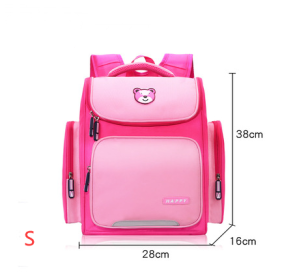 Primary Student School Bag (Option: Rose Red-S)