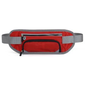 Running Waist Belt Bag Marathon With Water Bottle For 4.8-6.6 Inch Phone Sports Trail Running Bag Men Women Fanny Pack (Color: Red)