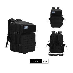 Outdoor Camouflage Tactical Backpack Military Fans' Supplies (Color: Black)