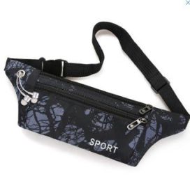 Fashionable Camouflage Print Waterproof Sports Fanny Pack (Option: Twist Black)