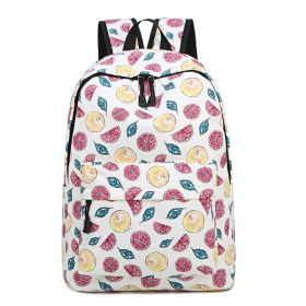 Fashion Printed Backpack Female Student (Option: Blood orange)