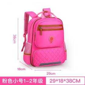 New children's schoolbag Korean version of primary school schoolbag 1-3-4-6 grade male and female double shoulder bag custom knapsack (Option: Pink- small)