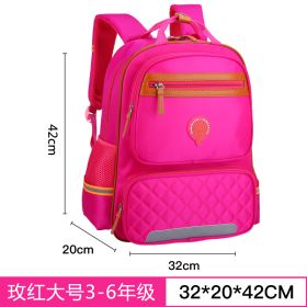 New children's schoolbag Korean version of primary school schoolbag 1-3-4-6 grade male and female double shoulder bag custom knapsack (Option: Mei red-big)