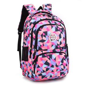 Han edition college, wind girls' double shoulder schoolbag schoolchildren 3-4-6 grade child nurse ridges 8-12 years old (Color: Purple)