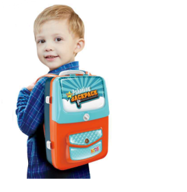 Children's 2 in 1 Painting Learning Backpack Toy (Color: Green)