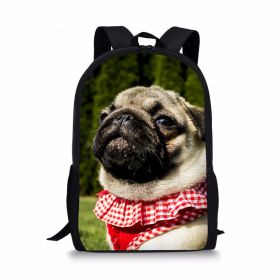 Pug children's backpack Pug primary school backpack (Option: 4Style)