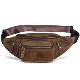 Leather Shoulder Messenger Bag Retro Large Capacity (Option: Crazy horse)