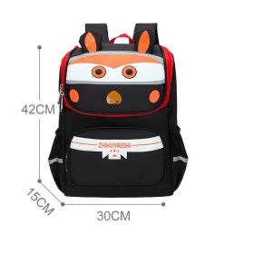 Children's Backpack For Relieving The Burden And Protecting The Spine (Option: Large Black A)