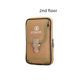 Oxford Cloth Waterproof Snap Phone Bag (Option: Beige-2nd floor)