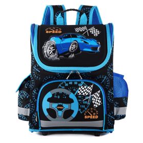 EVA 5 inch double shoulder children's school bag (Option: Car)