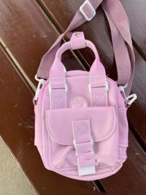 New Color-changing Mini Crossbody Bag Donut Macaron Shoulder Bag For Child (Color: Pink)