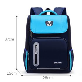 Primary School Sudents Backpack 6-12 Year Kids Schoolbag (Option: Light Blue-S)