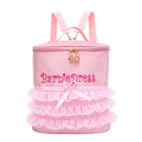 New children's Dance Bag Girls Dance backpack, bag, Ballet Bag, lovable yarn skirt (Option: Short yarn)