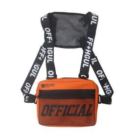 Vest Streetwear Waist Pack Women Black Chest Rig Bag (Option: 7104orange)