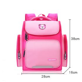 Children's schoolbag (Option: Rose Red-S)