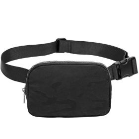 Belt Waist Bag Crossbody Fanny Packs For Women Shoulder Crossbody Chest Bag (Color: Black)