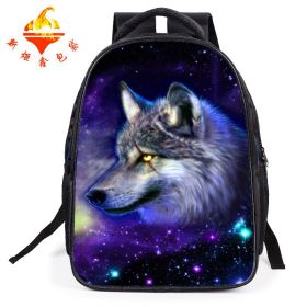 Children's cartoon schoolbag 1-3-6 grade burden on the load of tigers (Option: Wolf)