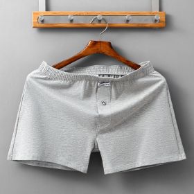 Cotton Men's Boxers Can Be Worn Outside And Breathable (Option: Flower Gray-M)