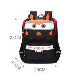 Children's Backpack For Relieving The Burden And Protecting The Spine (Option: Small Black A)