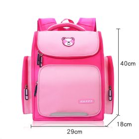 Children's schoolbag (Option: Rose Red-L)