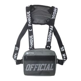 Vest Streetwear Waist Pack Women Black Chest Rig Bag (Option: 7104grey)