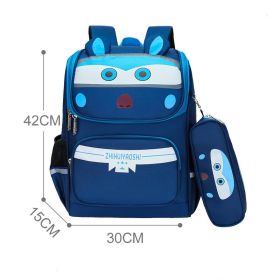 Children's Backpack For Relieving The Burden And Protecting The Spine (Option: Large Royal Blue B)