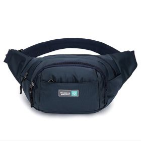 Sports And Leisure Shoulder Bag Oxford Cloth Waterproof (Option: Horizontal navy blue)