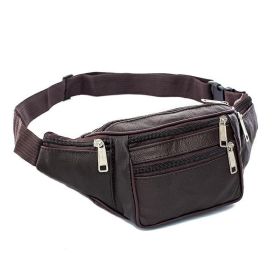 Sports High Capacity Mobile Phone Running Waist Bag (Option: Coffee color-30x5x14cm)