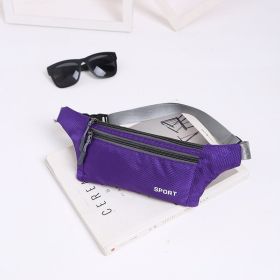 Fashionable Camouflage Print Waterproof Sports Fanny Pack (Option: 002Purple)