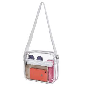 Transparent Crossbody Messenger Bag For Portable Travel (Color: White)