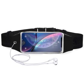 Touch Screen Clear Phone Waist Bag For Running Sports Fanny Pack (Color: Black)