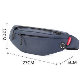 Messenger Bag Outdoor Waist Bag Leisure And More Kinetic Energy Men's Chest Bag Water Repellent (Color: Blue)