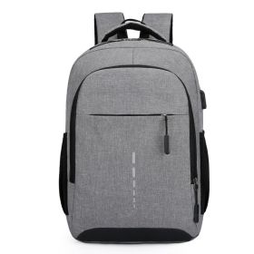 Men's Large Capacity Simple Fashion Travel Backpack (Color: Grey)