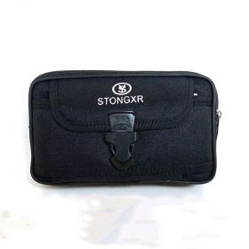 Oxford Cloth Waterproof Snap Phone Bag (Option: Black-3rd floor horizontal)