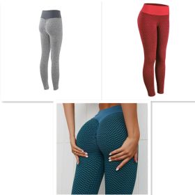 Plaid Leggings Fitness Yoga Pants Women's Seamless High Waist Leggings Breathable Gym (Option: Set3-XL)