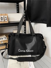 Gym Bag Men's And Women's Fashion Street Fashion Portable Shoulder Bag (Option: Black-43 âˆšÃ³ 20 âˆšÃ³ 26)