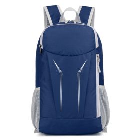 Backpack Folding Travel Bag Anti-splash Riding Bag (Color: Dark Blue)