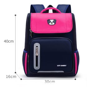 Primary School Sudents Backpack 6-12 Year Kids Schoolbag (Option: Rose Red-L)