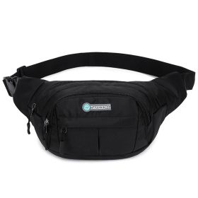 Sports And Leisure Shoulder Bag Oxford Cloth Waterproof (Option: Vertical black)