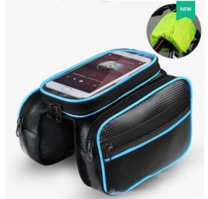 Cycling Equipment Mountain Bike Mobile Phone Bag (Color: Blue)