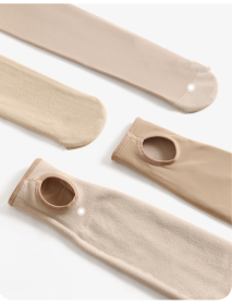 Double Layer Flesh Color Bottoming Pantyhose (Option: Deep Skin Foot-240g Thick Velvet Type)