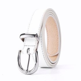 Ladies Casual And Simple Belt (Option: White-115cm)