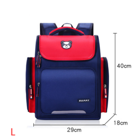 Primary Student School Bag (Option: Red-L)