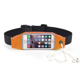 Touch Screen Clear Phone Waist Bag For Running Sports Fanny Pack (Color: Orange)