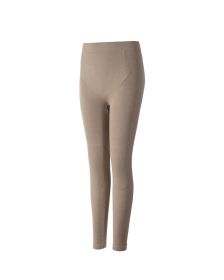 Warm Belly Kneepad High Waist Woollen Trousers (Option: Skin Color-Average Size)